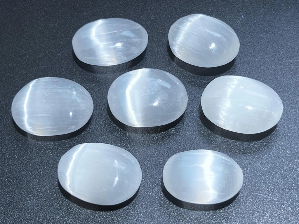 Selenite Crystal Mini Small Palm Stone Orb Carving Wholesale Bulk Gemstone Lot | Home & Living > Spirituality & Religion > Prayer Beads & Charms > Metaphysical Crystals | Wiccan Center