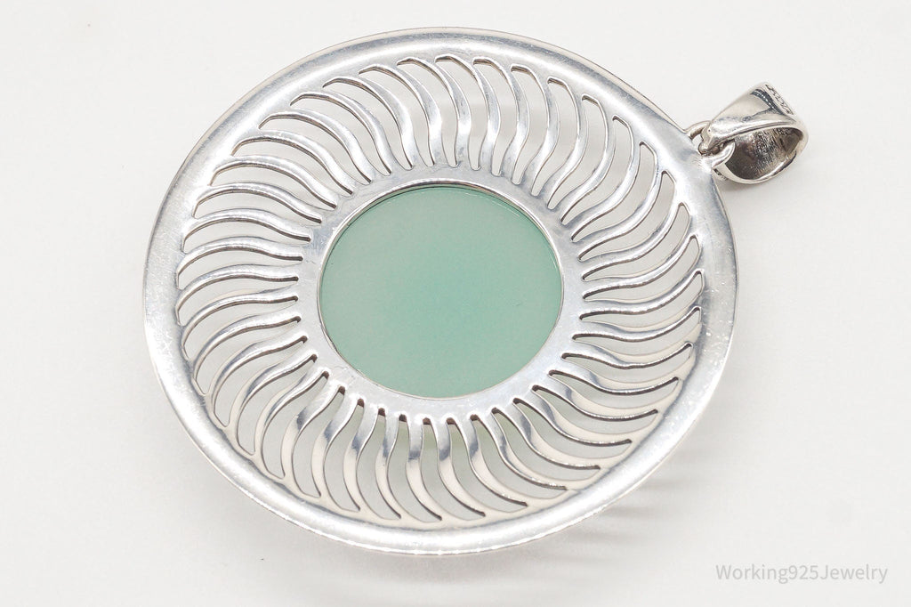 Large India Designer Doug Paulus Chalcedony Sterling Silver Pendant | Jewelry > Necklaces > Pendants | Wiccan Center