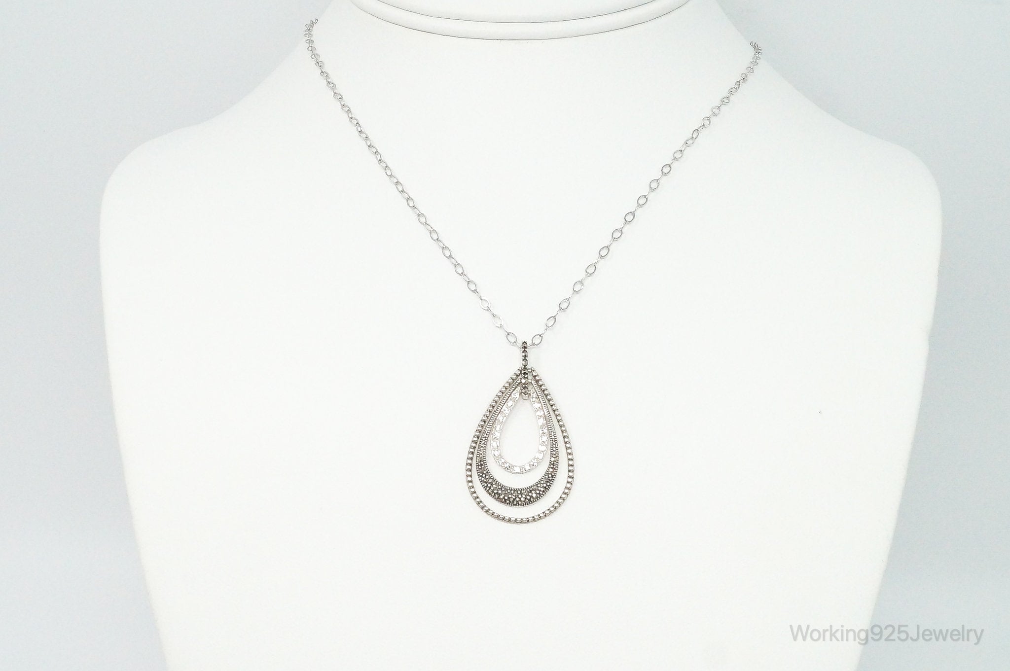 Designer Judith Jack Cubic Zirconia Marcasite Sterling Silver Necklace | Jewelry > Necklaces > Pendants | Wiccan Center