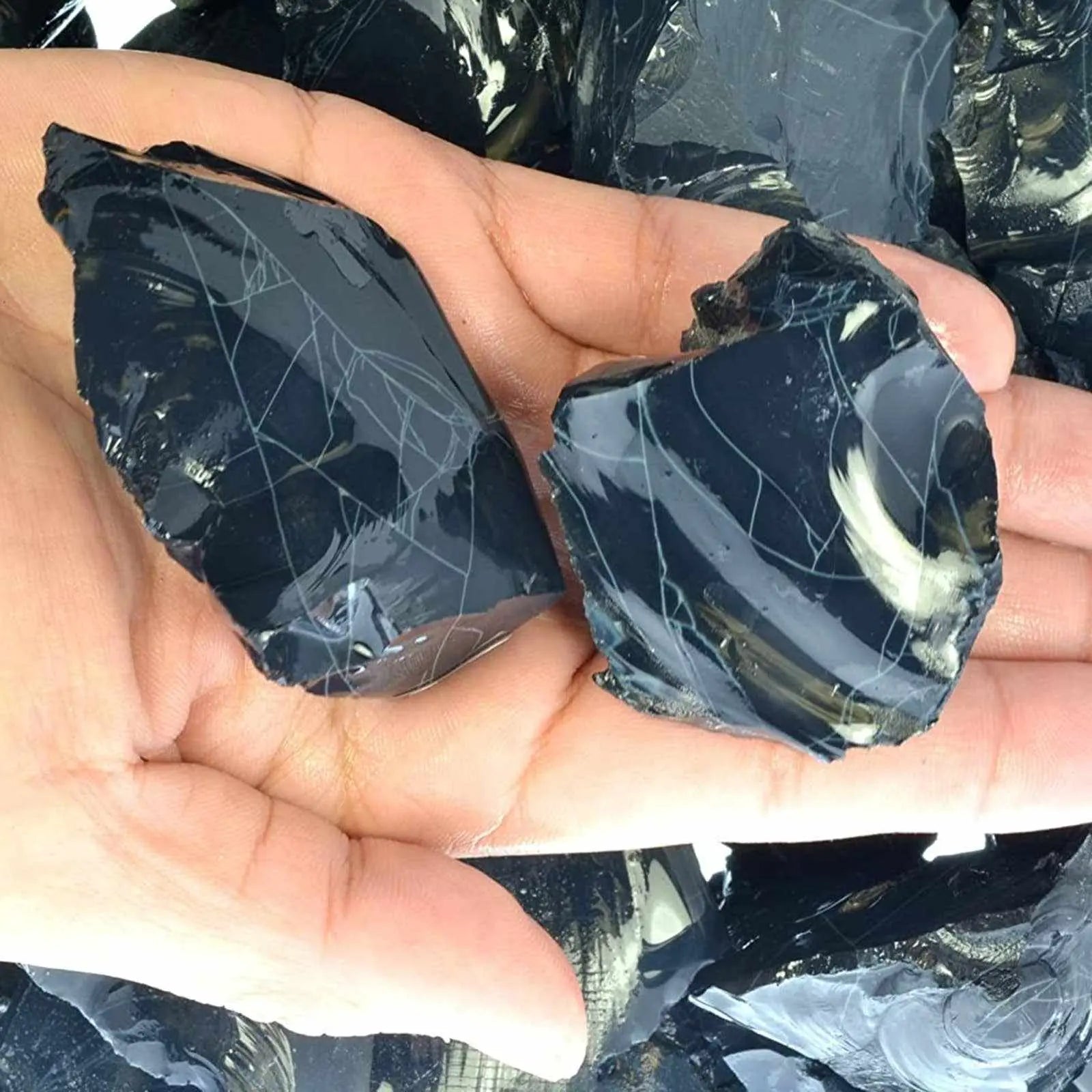 Natural Spiderweb Obsidian – Raw Stone from Mexico | Rough Stones | Wiccan Center