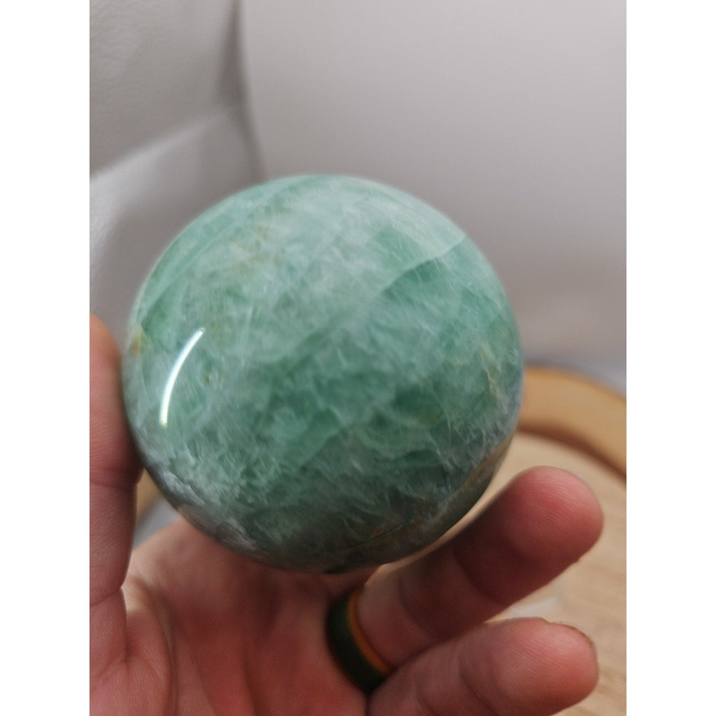 1.43lb Natural Rainbow Fluorite Quartz Crystal Sphere Ball Polished | Crystal Spheres & Eggs | Wiccan Center