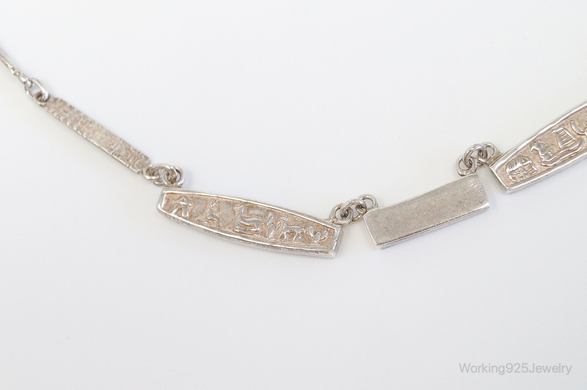 Vintage Southwestern Style Village Scene Sterling Silver Bib Necklace | Jewelry > Necklaces > Pendants | Wiccan Center