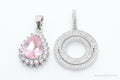 Vintage Pink Topaz Cubic Zirconia Sterling Silver Necklace Pendants | Jewelry > Necklaces > Pendants | Wiccan Center