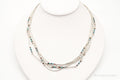 Vintage Native American Multi Gemstone Bead Sterling Silver Chain Necklace | Jewelry > Necklaces | Wiccan Center