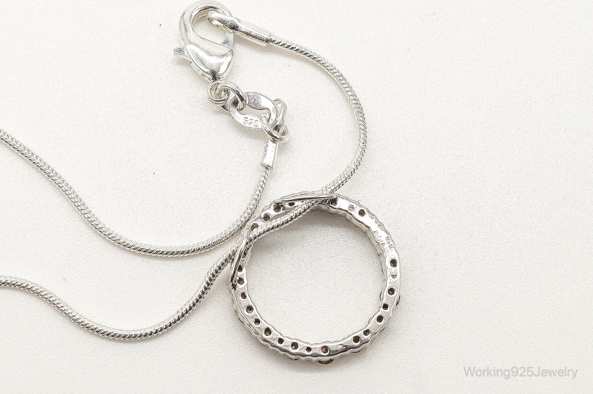 Designer JWBR White & Champagne Diamond Sterling Silver Necklace | Jewelry > Necklaces > Pendants | Wiccan Center