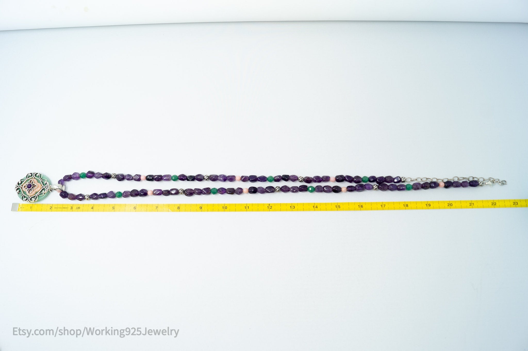 Vintage Carolyn Pollack Relios Amethyst Bead Western Sterling Silver Necklace | Jewelry > Necklaces > Pendants | Wiccan Center