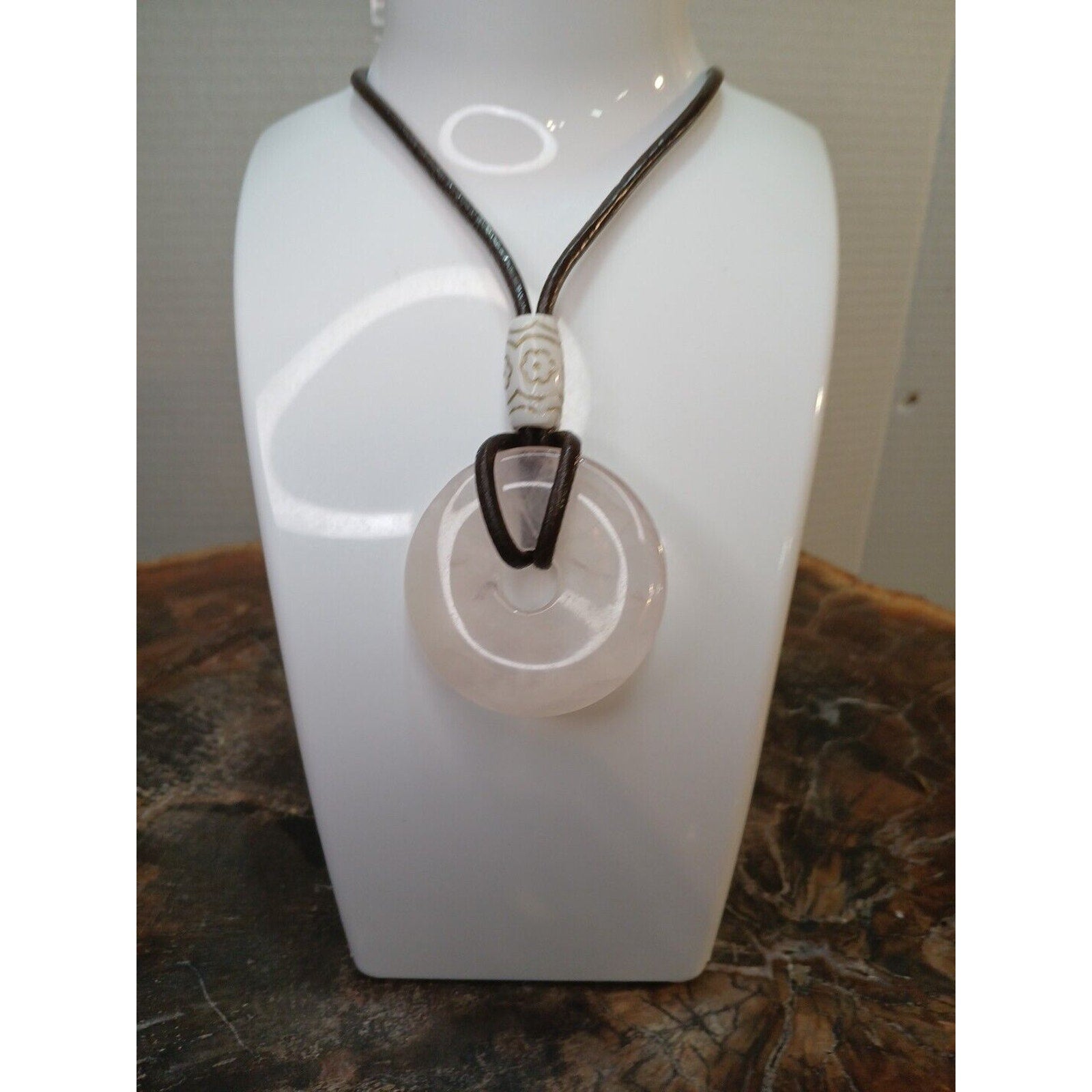 Rose Quartz Pendant Necklace — Handcrafted Natural Stone | CrystalCloud Company