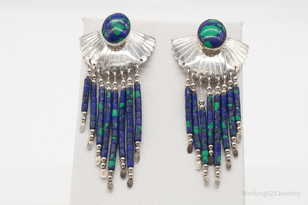 Vintage Native American Azurite Sterling Silver Earrings | Jewelry > Earrings | Wiccan Center