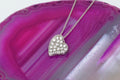 Vintage Simulated Diamond Accented Sweetheart Heart Sterling Silver Necklace 18" | Jewelry > Necklaces > Pendants | Wiccan Center