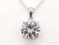 Vintage Large Cubic Zirconia Sterling Silver Necklace | Jewelry > Necklaces > Pendants | Wiccan Center