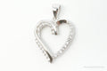 Vintage Open Heart Cubic Zirconia Accented Sterling Silver Pendant | Jewelry > Necklaces > Pendants | Wiccan Center