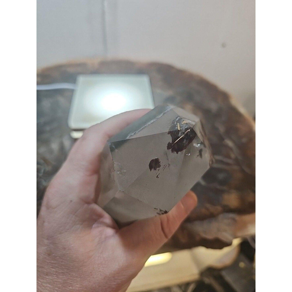 Madagascar Green Ghost Phantom Quartz Obelisk - 1.73LB Vitreous Healing Point | CrystalCloud Company | Crystal Points & Towers | Wiccan Center