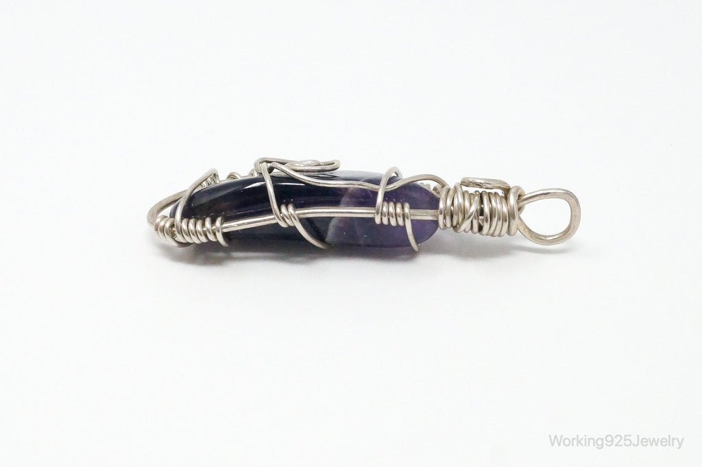 Vintage Large Amethyst Sterling Silver Necklace Pendant | Jewelry > Necklaces > Pendants | Wiccan Center