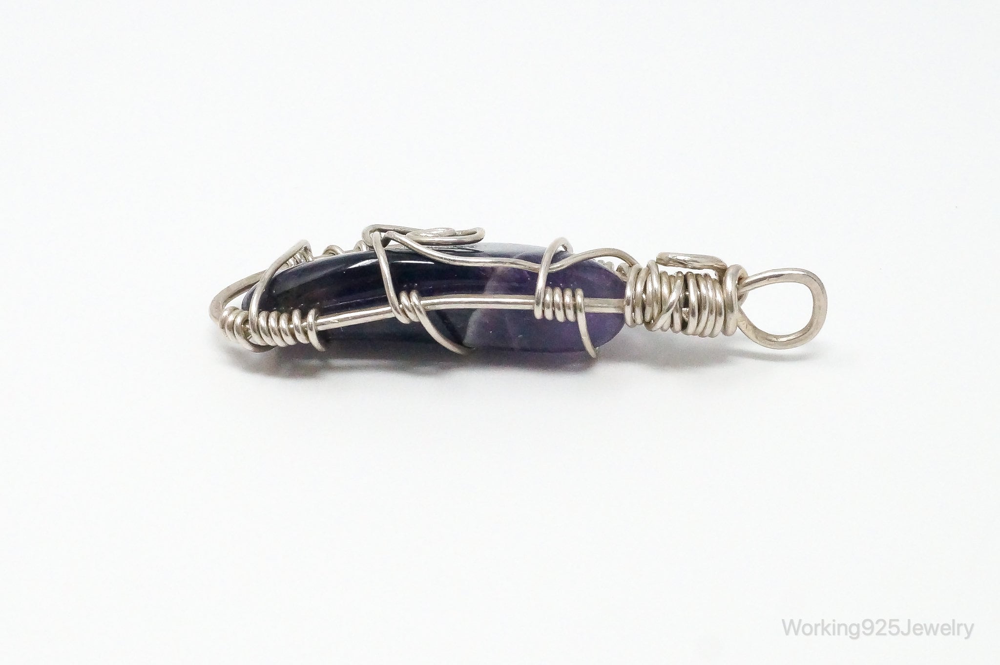 Vintage Large Amethyst Sterling Silver Necklace Pendant | Jewelry > Necklaces > Pendants | Wiccan Center