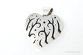 Vintage Designer Heart Trees & Stars Sterling Silver Pendant | Jewelry > Necklaces > Pendants | Wiccan Center