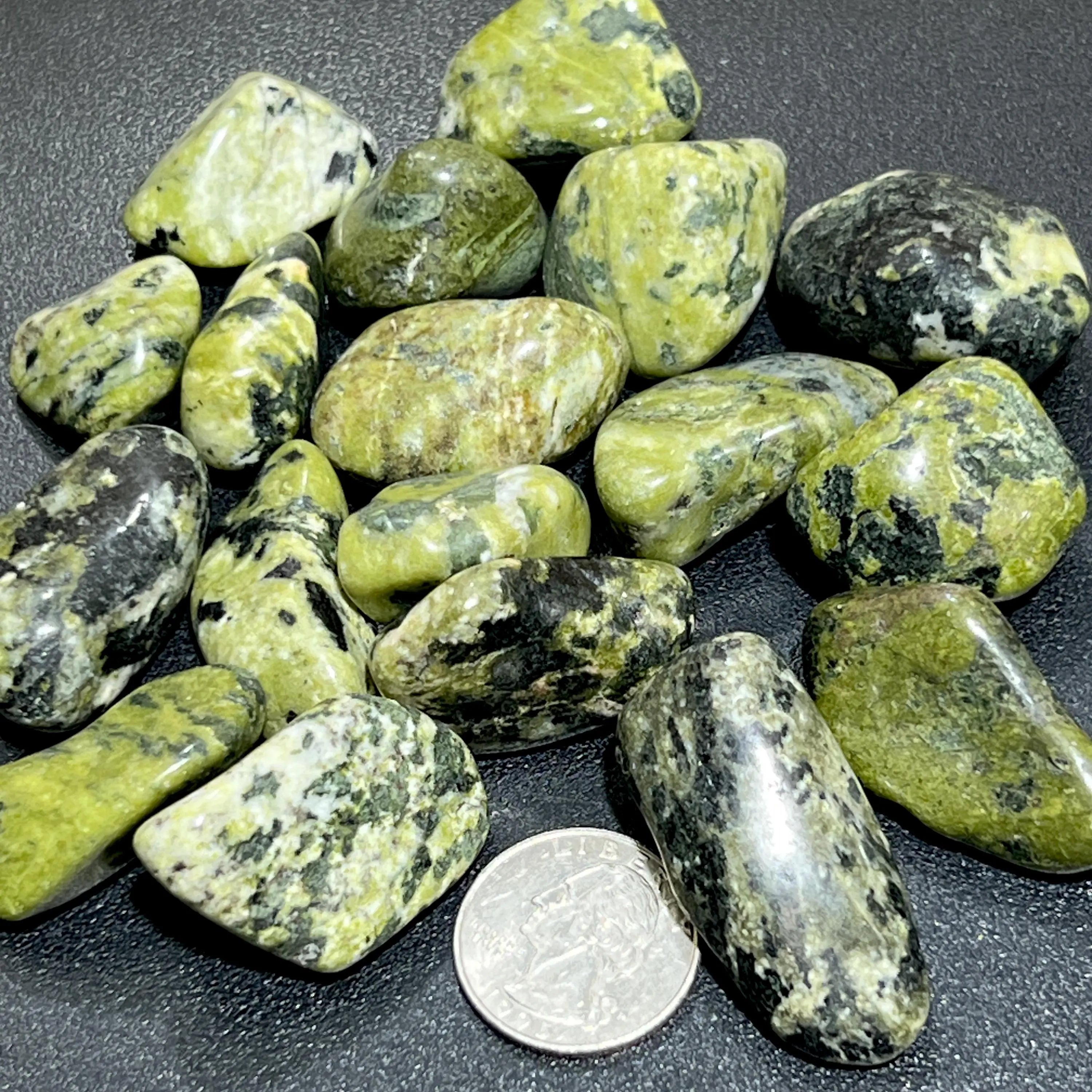 Green Nephrite Jade Tumbled (By The Piece Or Pound) Bulk Wholesale Lot Polished Gemstones | Home & Living > Home Decor > Home Accents > Rocks & Geodes | Wiccan Center