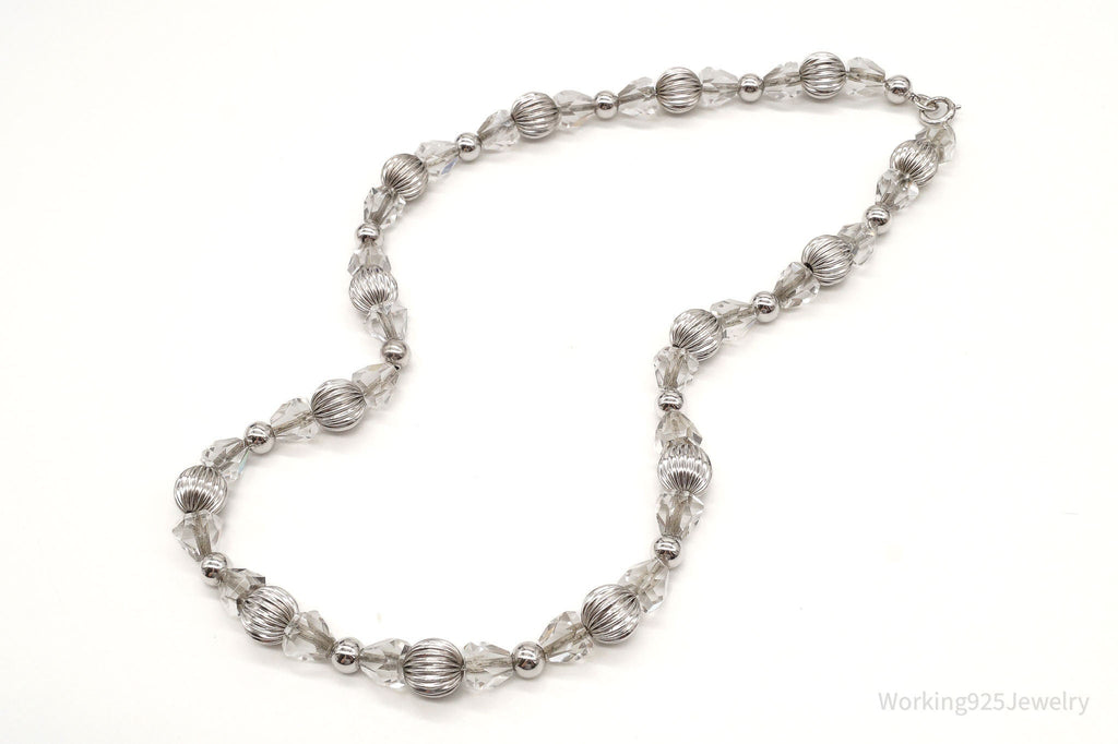 Antique Designer Binder Bros Inc Crystal Art Deco Sterling Silver Necklace 16" | Jewelry > Necklaces > Pendants | Wiccan Center