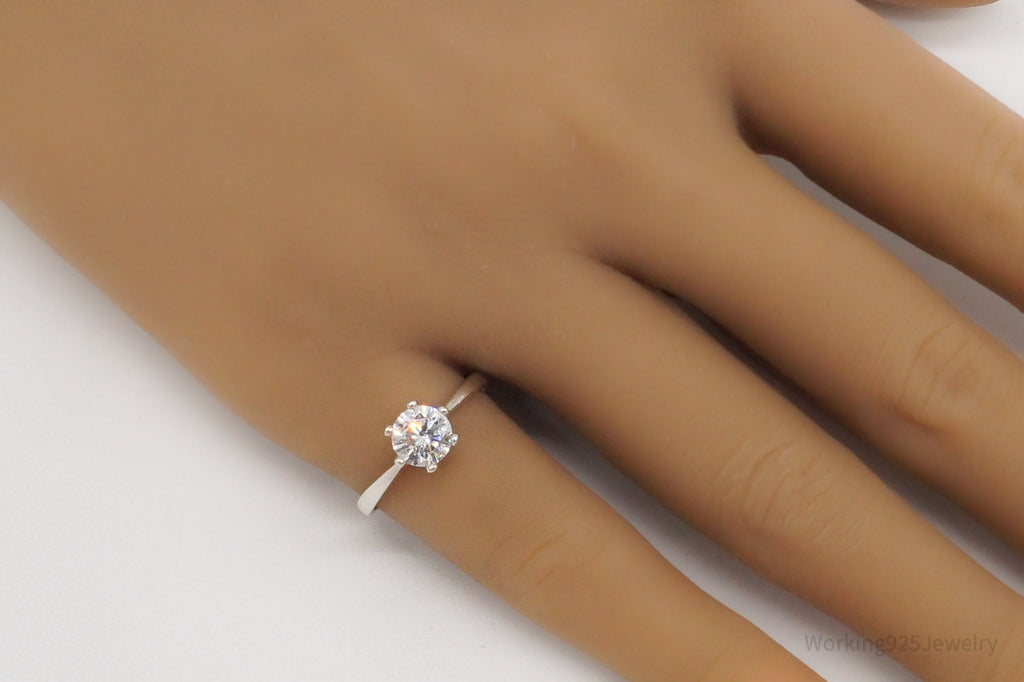Vintage Cubic Zirconia Sterling Silver Ring - Size 6.5 | Jewelry > Rings | Wiccan Center