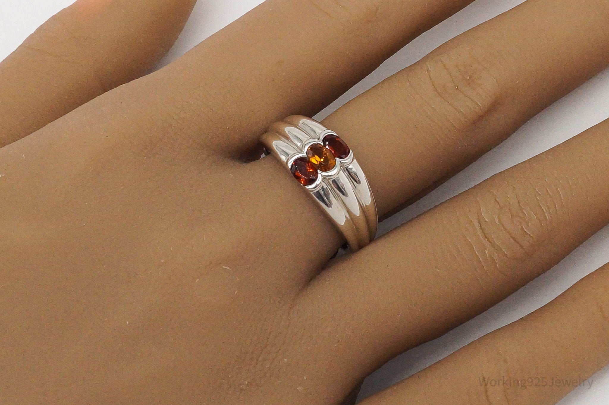 Vintage Citrine Sterling Silver Ring Size 9 | Jewelry > Rings | Wiccan Center