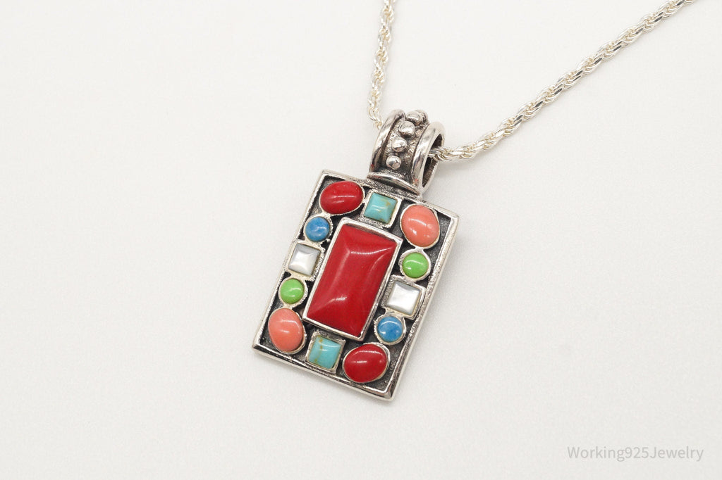 Vintage Multi Gem Sterling Silver Necklace | Jewelry > Necklaces > Pendants | Wiccan Center