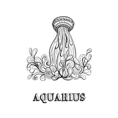 Aquarius: Coloring Book with Three Different Styles of All Twelve Signs of the Zodiac. 36 Individual Coloring Pages. 8.5 x 11 - Paperback