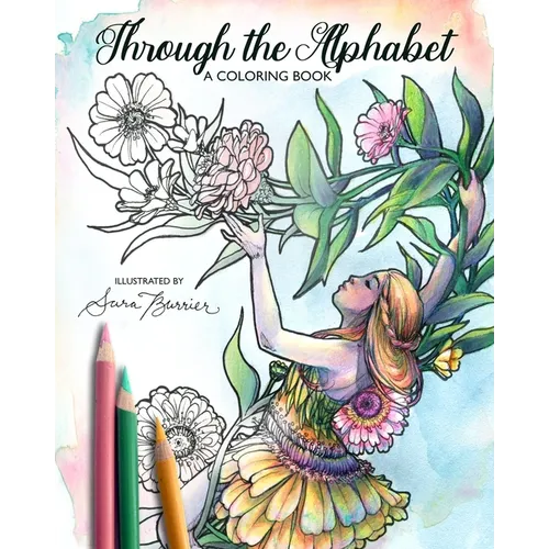 Through the Alphabet: A Coloring Book by Illustrator Sara Burrier - Paperback | Books | Wiccan Center