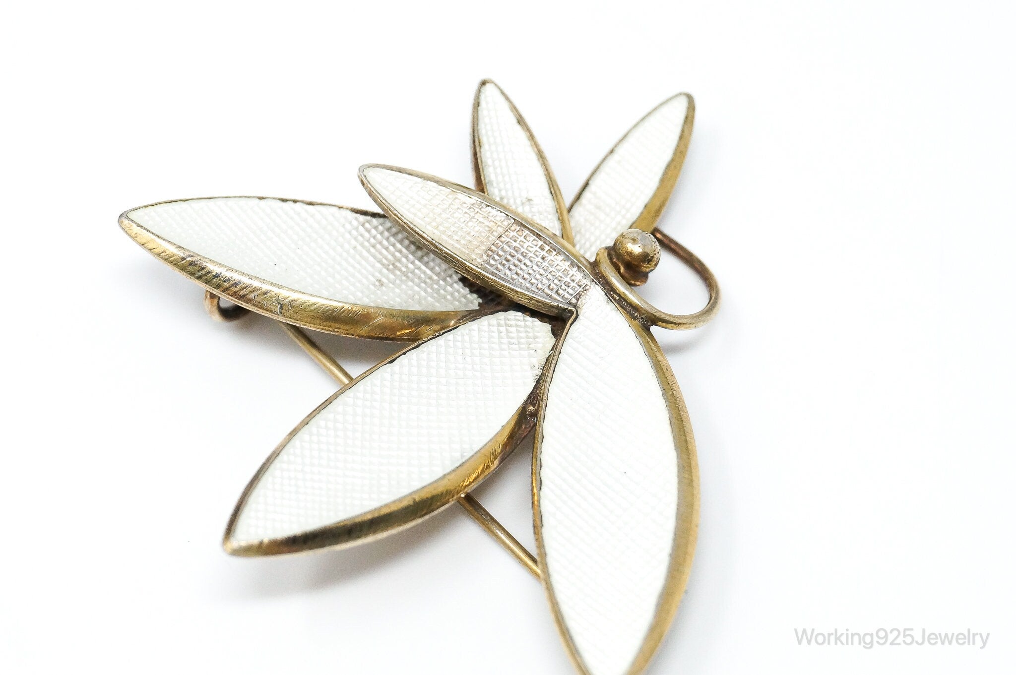 VTG Norway Albert Scharning Enamel Gold Wash Sterling Silver Pin Brooch | Jewelry > Brooches, Pins & Clips | Wiccan Center