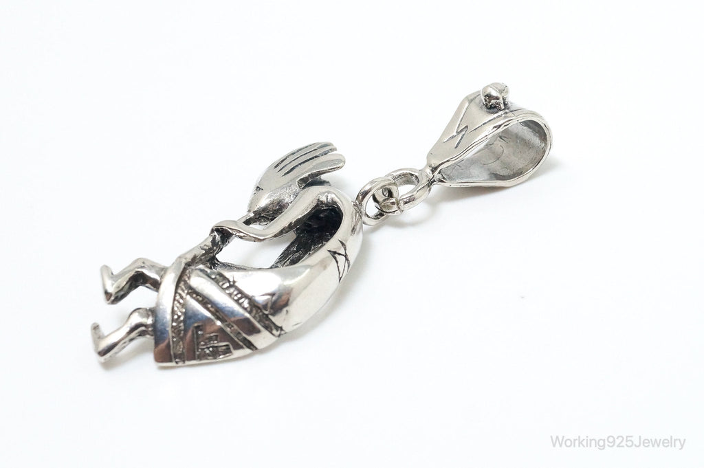 Large Vintage Native American Dancing Kokopelli Sterling Silver Pendant | Jewelry > Necklaces > Pendants | Wiccan Center