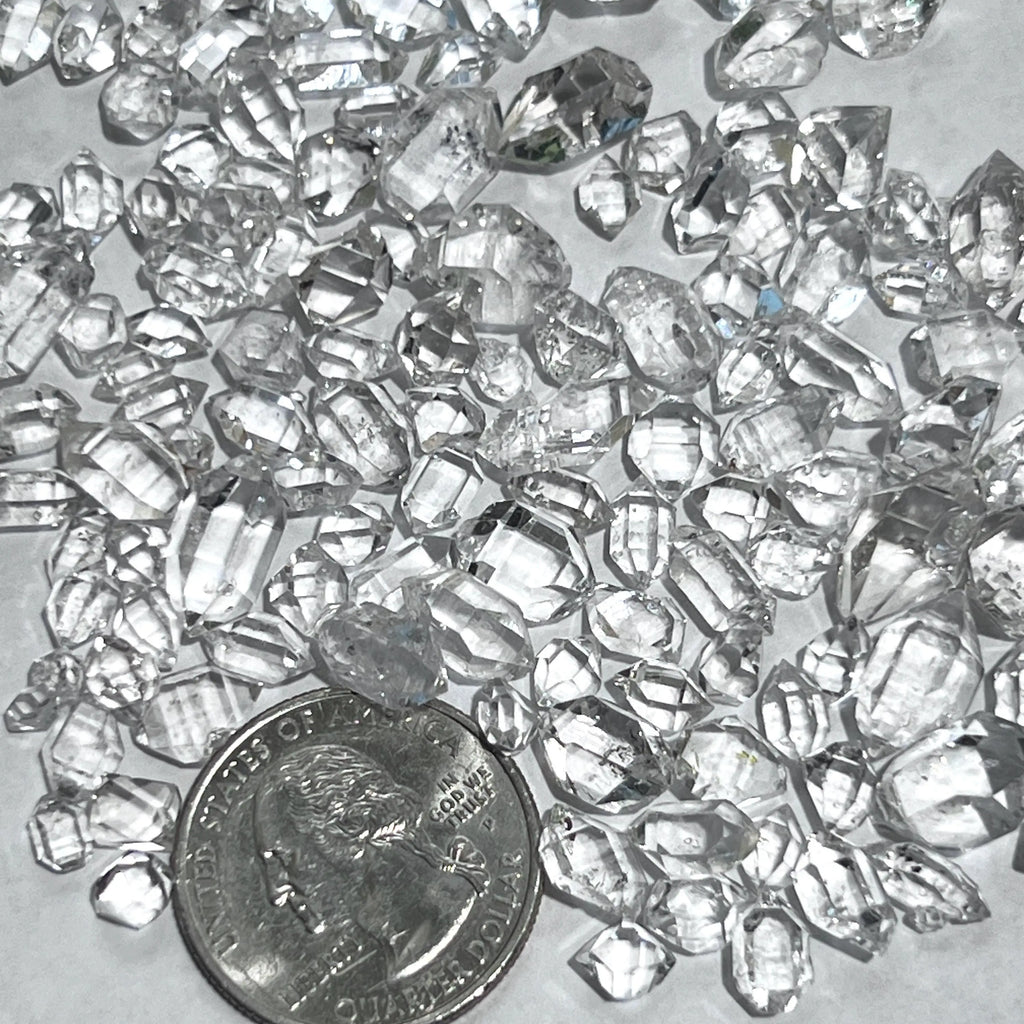 Extra Quality Clear Quartz Crystal Double Terminated Small (Herkimer Like Diamond Shapes) Grams | Home & Living > Home Decor > Home Accents > Rocks & Geodes | Wiccan Center