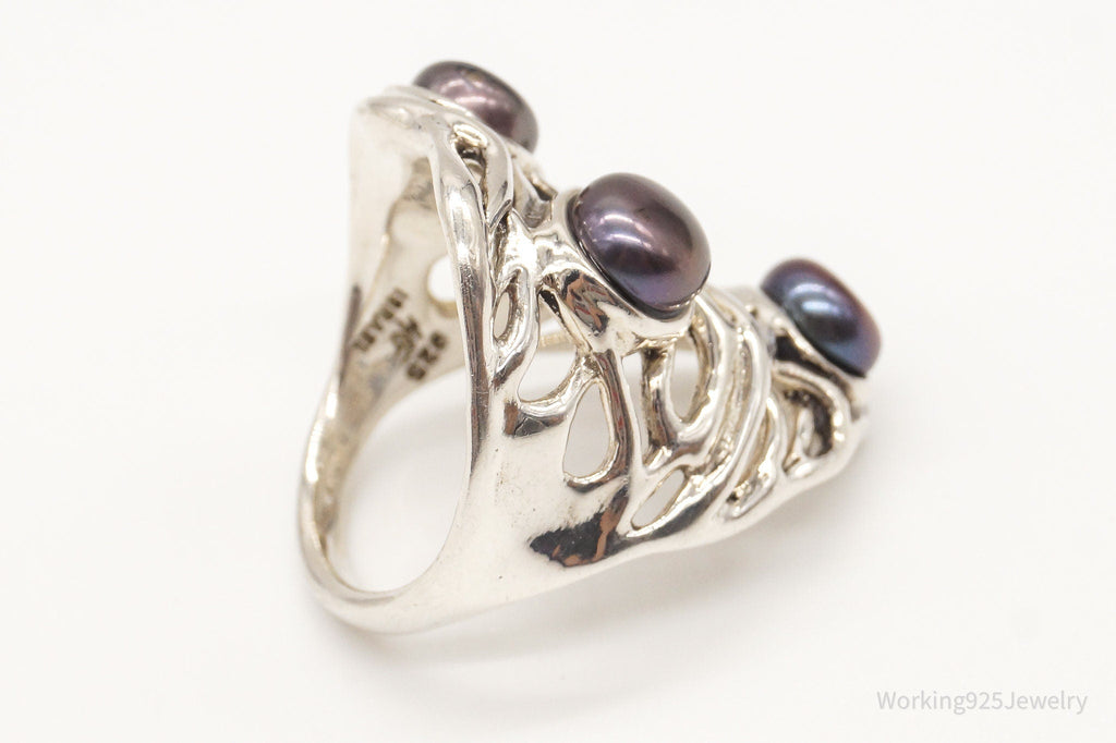 Vintage Designer Heng Ngai Pearl Sterling Silver Ring - Size 6 | Jewelry > Rings | Wiccan Center