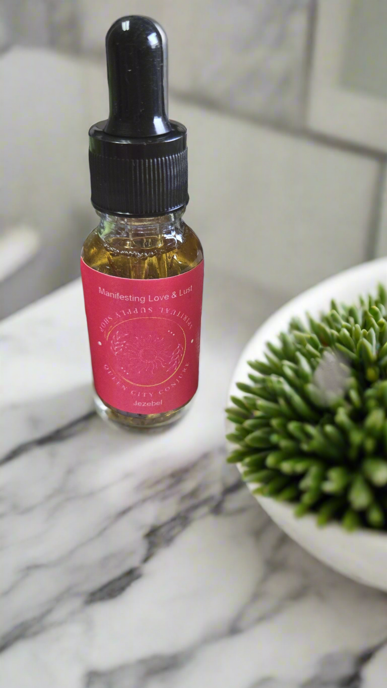 Jezebel Oil - Enhance Magnetism & Seduction Hoodoo Conjure Oil | Spiritual Oil | Wiccan Center