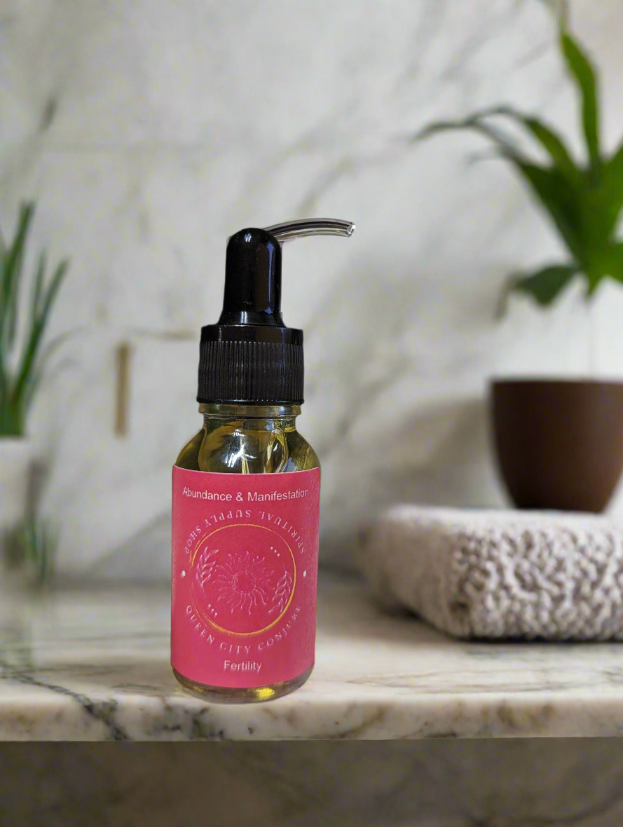 Fertility Oil - Conception & Creative Abundance Hoodoo Conjure Oil | Spiritual Oil | Wiccan Center