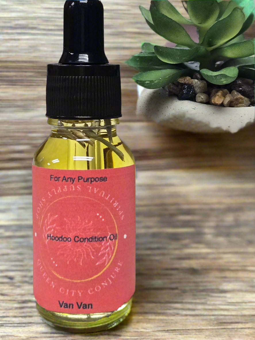 Van Van Oil - Cleansing & Road Opening Hoodoo Conjure Oil | Spiritual Oil | Wiccan Center