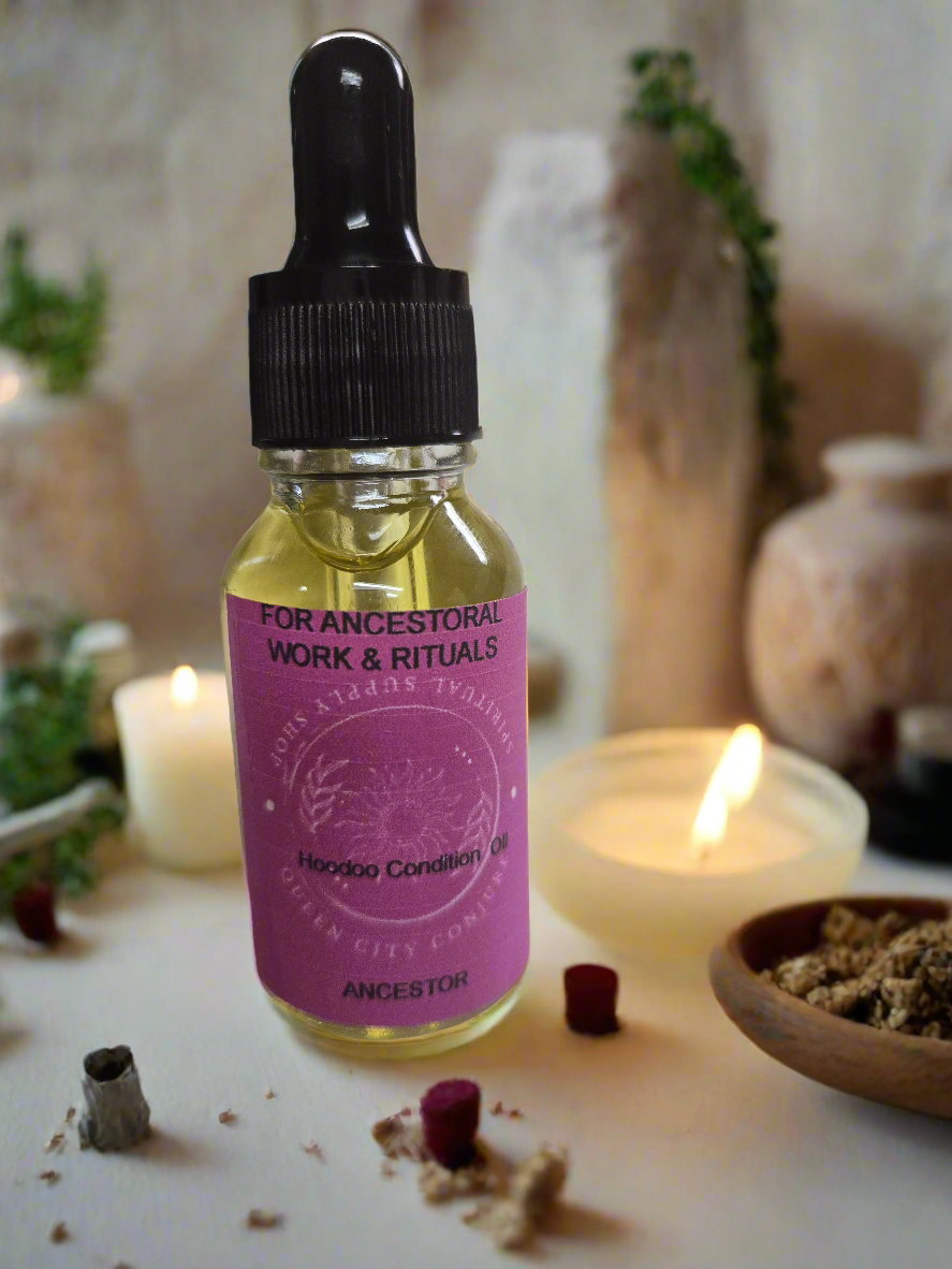 Ancestral Veneration Oil - Honor Your Ancestors Hoodoo Ritual Oil | Spiritual Oil | Wiccan Center
