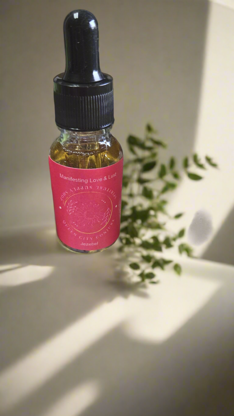 Jezebel Oil - Enhance Magnetism & Seduction Hoodoo Conjure Oil | Spiritual Oil | Wiccan Center