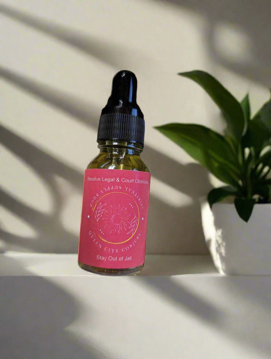 Stay Out of Jail Oil - Legal Protection & Court Case Hoodoo Oil | Spiritual Oil | Wiccan Center