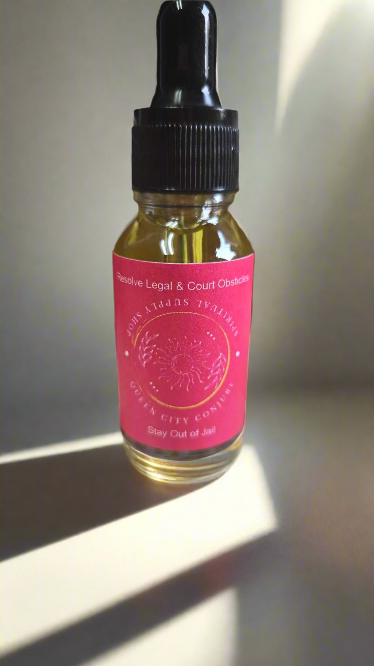 Stay Out of Jail Oil - Legal Protection & Court Case Hoodoo Oil | Spiritual Oil | Wiccan Center