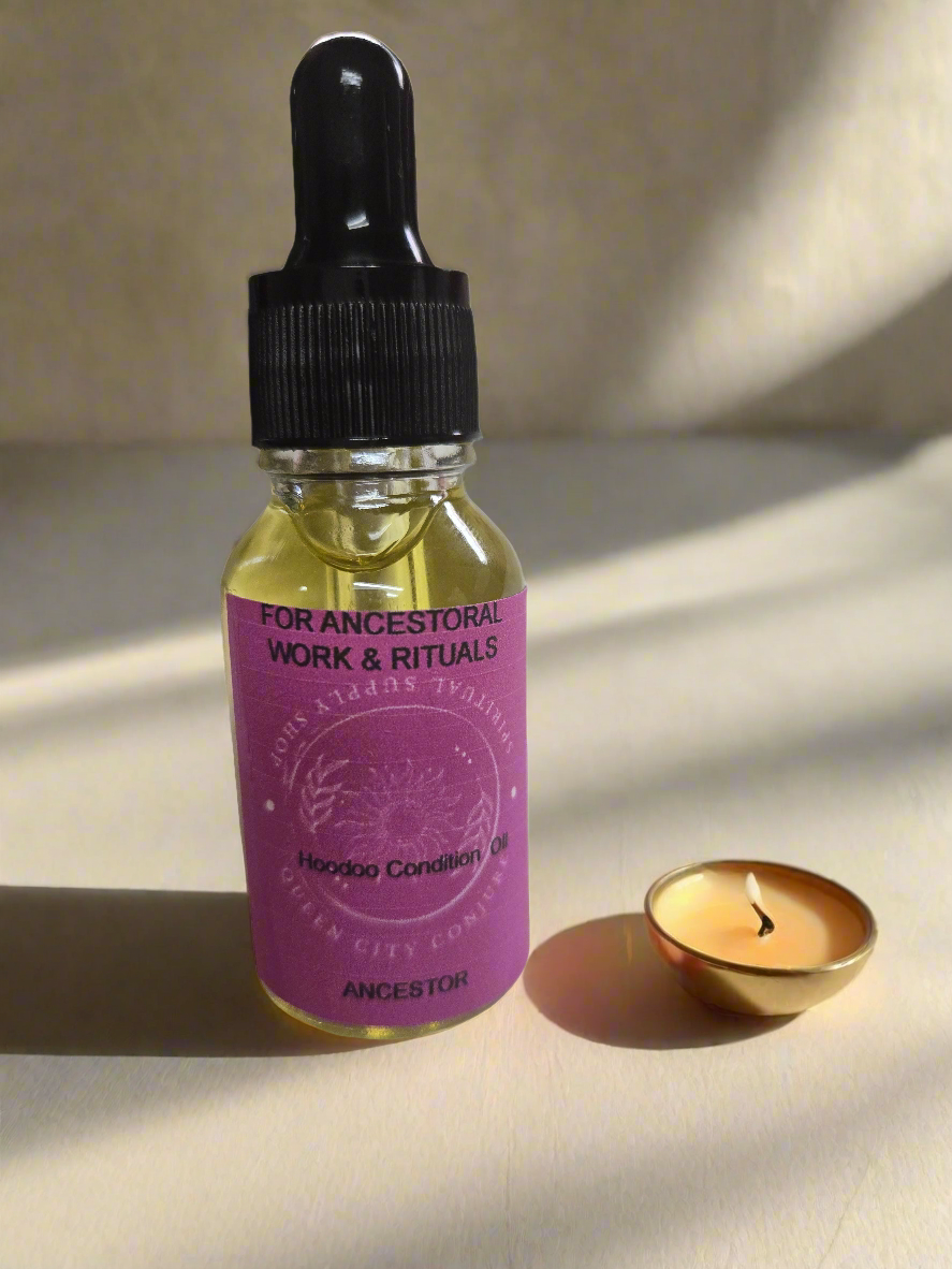 Ancestral Veneration Oil - Honor Your Ancestors Hoodoo Ritual Oil | Spiritual Oil | Wiccan Center