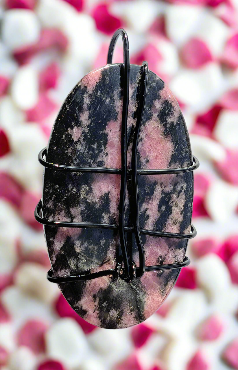 Plated Rhodonite Star Pendant Necklace | | Wiccan Center
