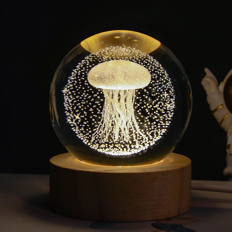 Luminous Starry Sky And Planets Moon Moon Crystal Ball Small Night Lamp Projection Ambience Light Creative Gift New Strange Gift | 0 | Wiccan Center