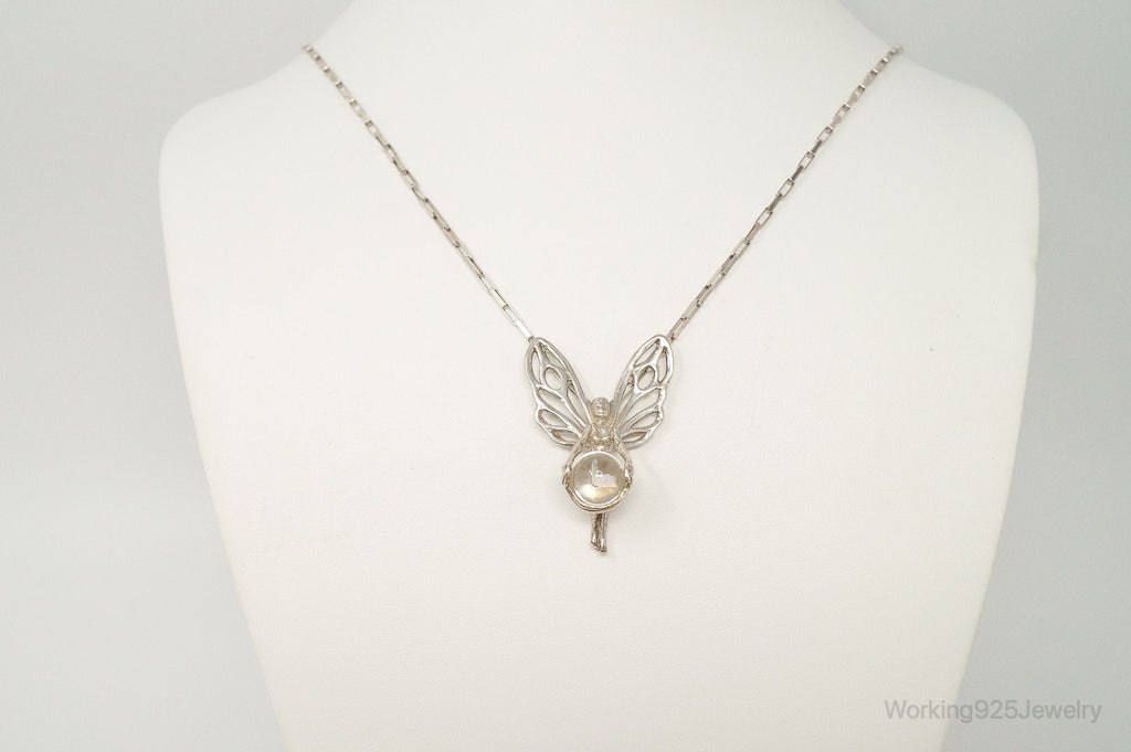 Vintage Fairy Glass Marble Sterling Silver Necklace | Jewelry > Necklaces > Pendants | Wiccan Center