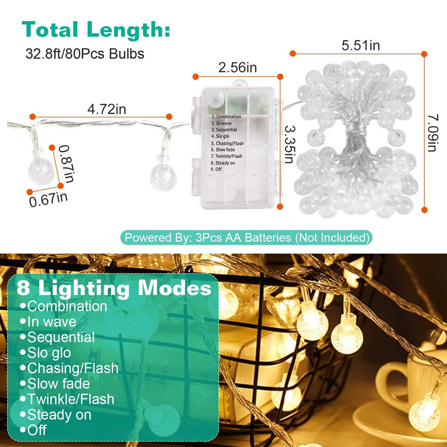 Ball LED Globe String Lights | String & Fairy Lights | Wiccan Center