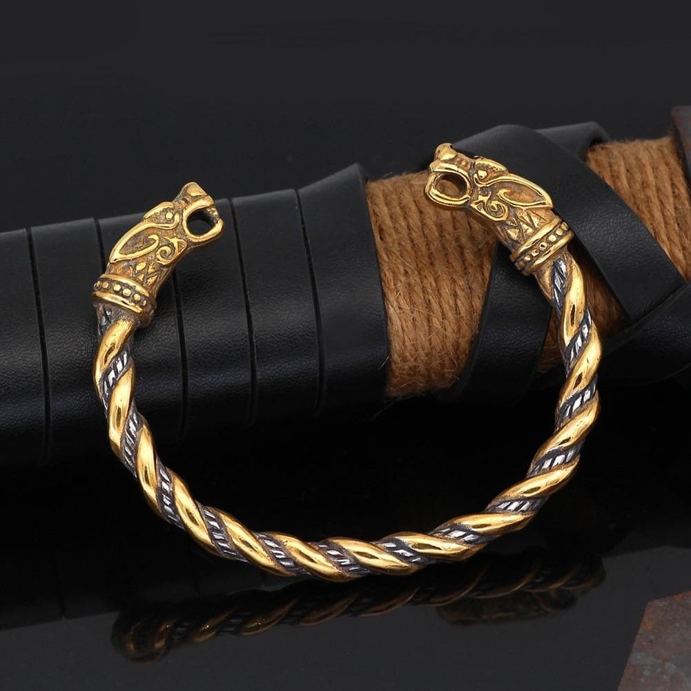 Vikings Wolf Fenrir Stainless Steel Bracelet | Bracelets | Wiccan Center