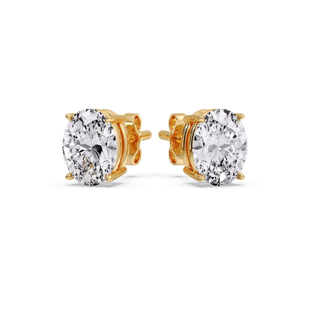 Stud Earring Basket Oval Shaped