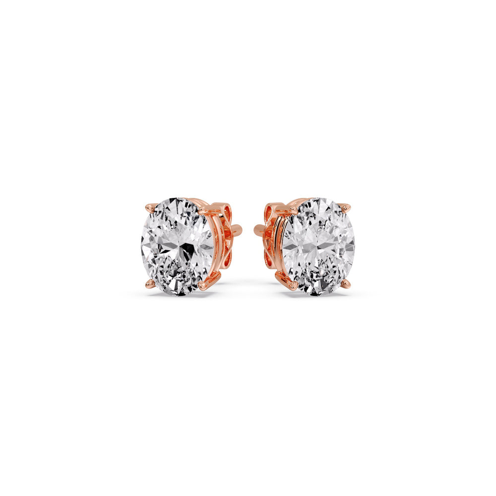 Stud Earring Basket Oval Shaped