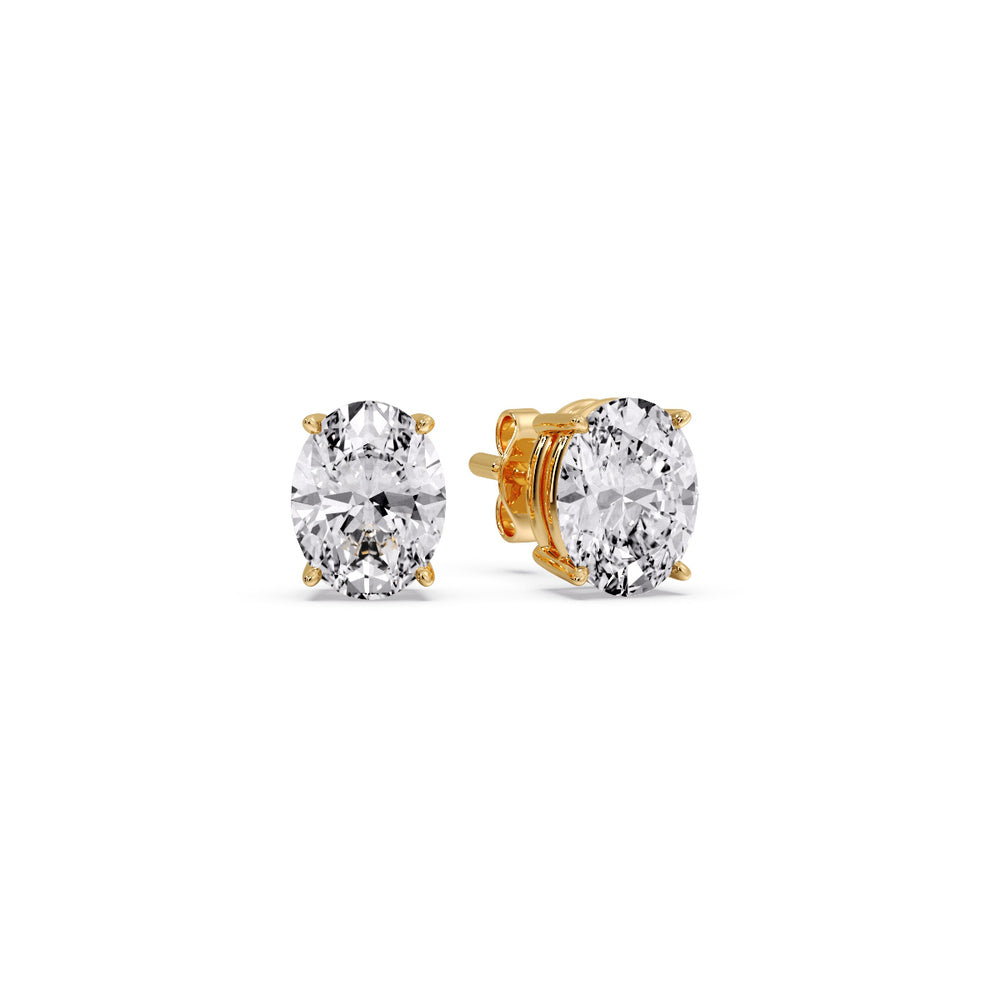 Stud Earring Basket Oval Shaped
