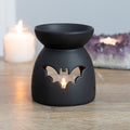 Gothic Black Bat Cut Out Oil Burner and Wax Warmer | Wax Melt Warmer | Wiccan Center