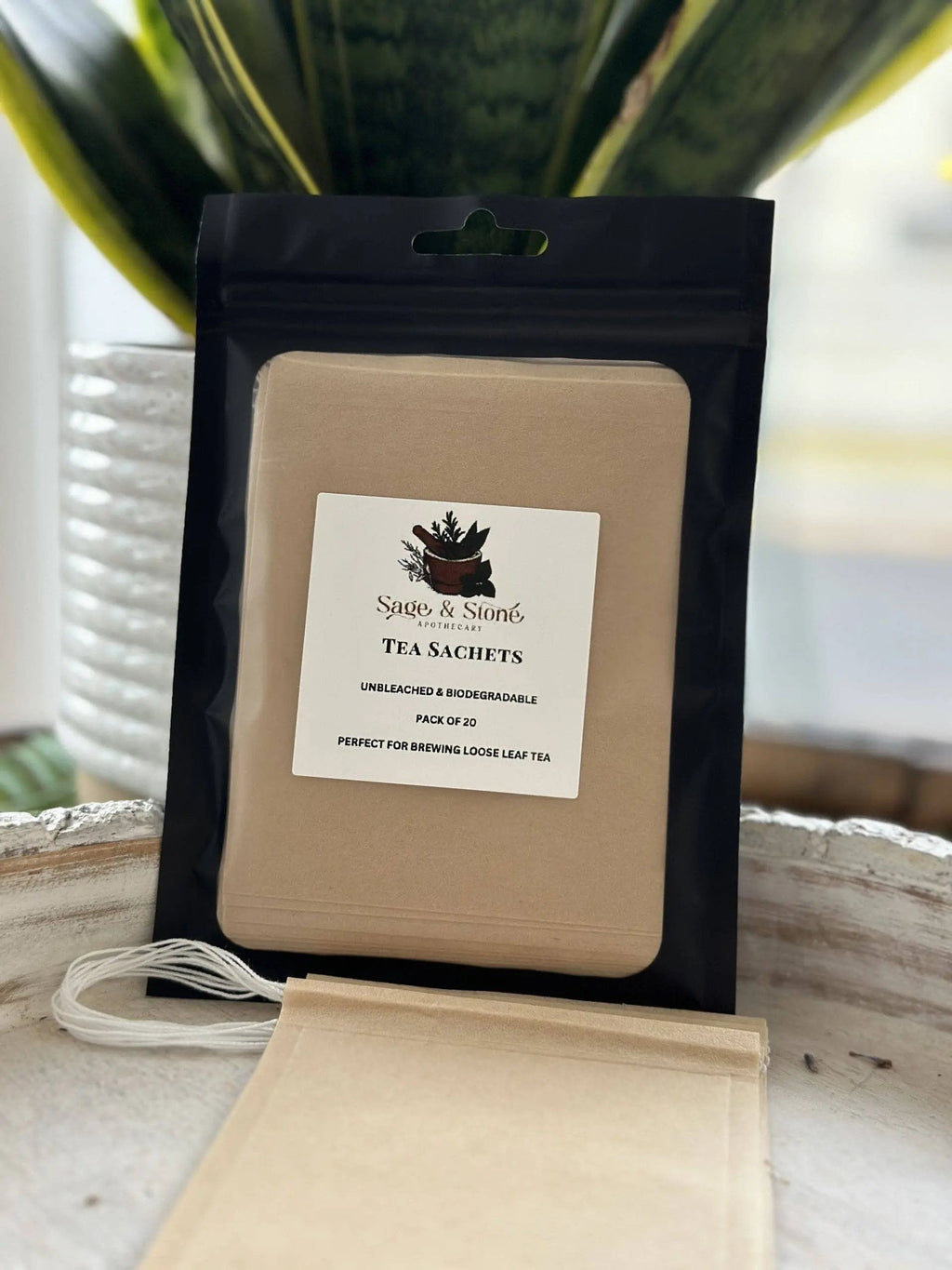 Tea Sachet biodegradable loose leaf tea bags | Apothecary Herbs | Wiccan Center