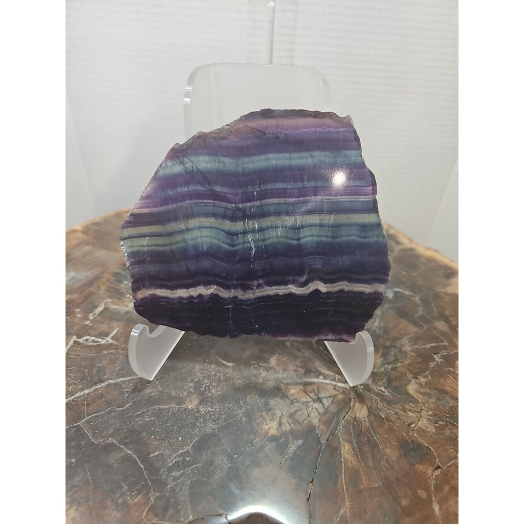 380G Natural beautiful Rainbow Fluorite Crystal flake original stone specimen | Mineral Specimens | Wiccan Center