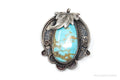Vintage Native American Unsigned Turquoise Sterling Silver Pendant Brooch Pin | Jewelry > Necklaces > Pendants | Wiccan Center